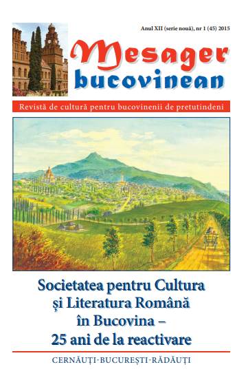 Mesager Bucovinean nr.1 2015